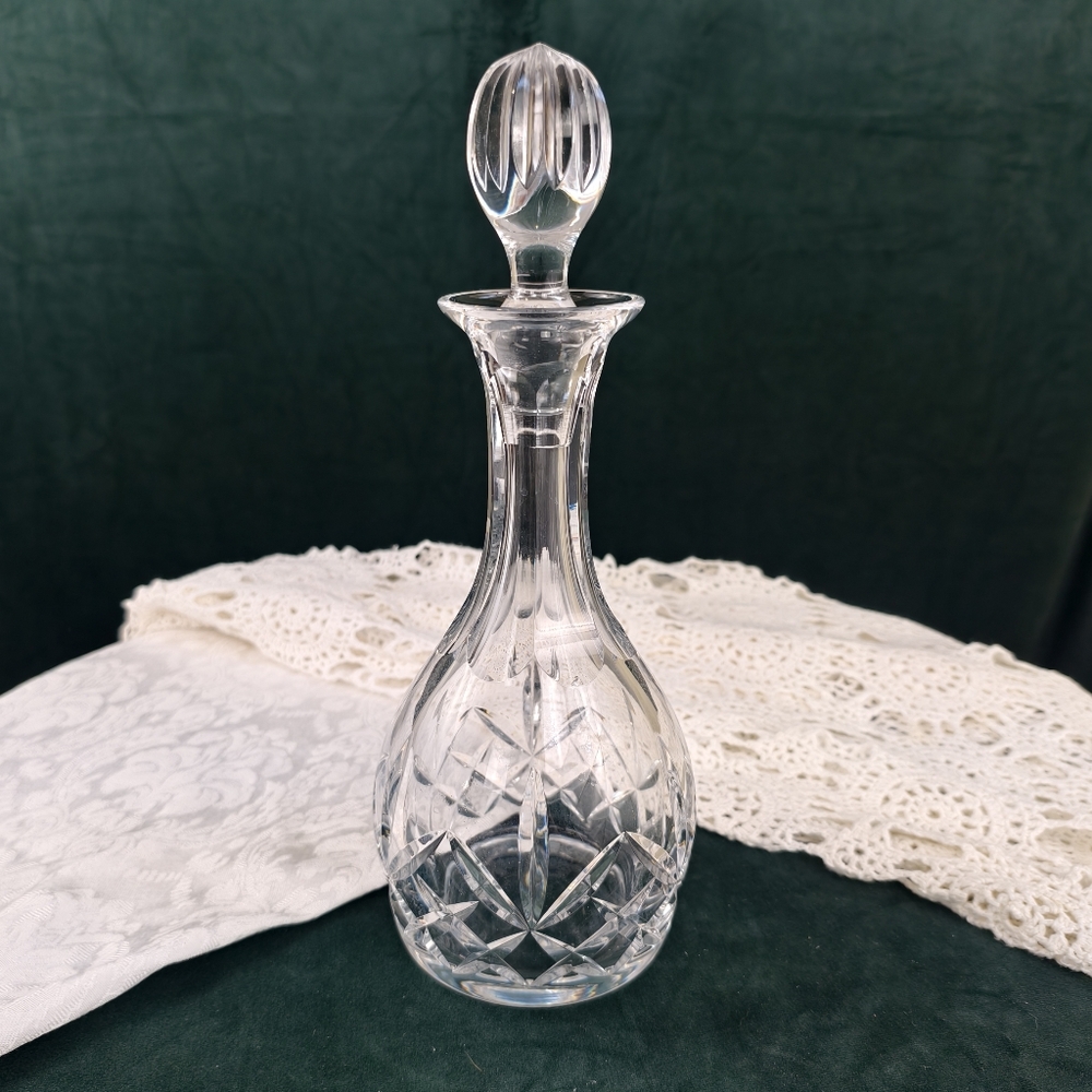 Vintage Elegant Clear Cut Crystal Decanter